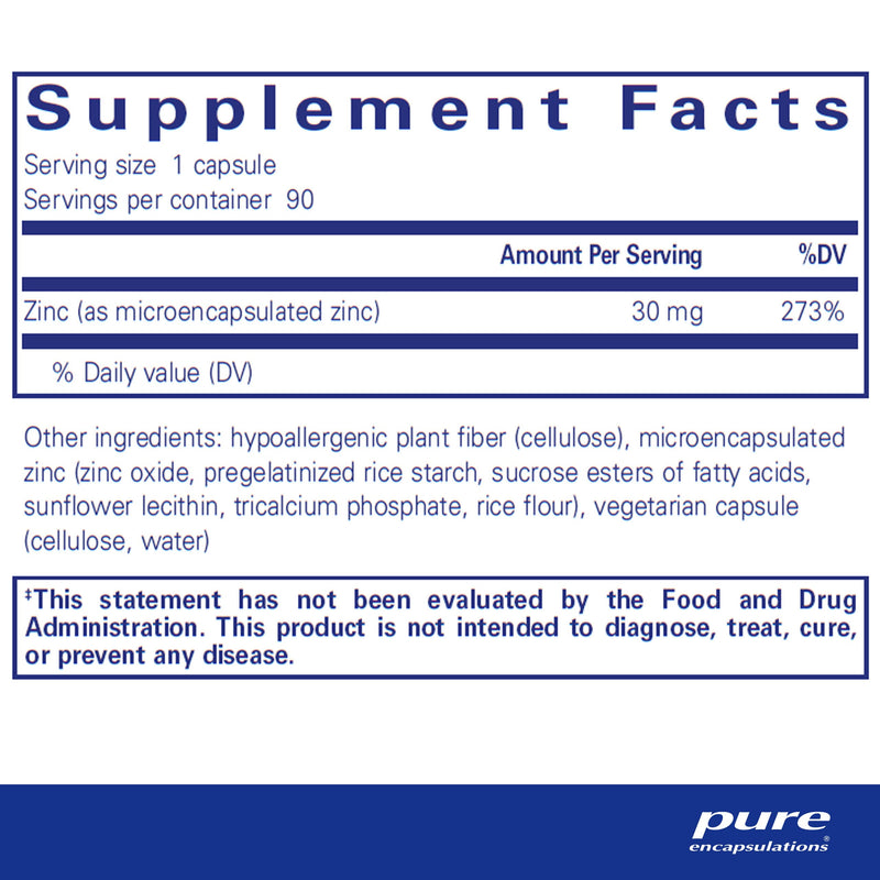 Pure Encapsulations UltraZin Zinc | Enhanced Absorption Mineral Support for Metabolism and Immune Health* | 90 Capsules 90 Count (Pack of 1) - BeesActive Australia
