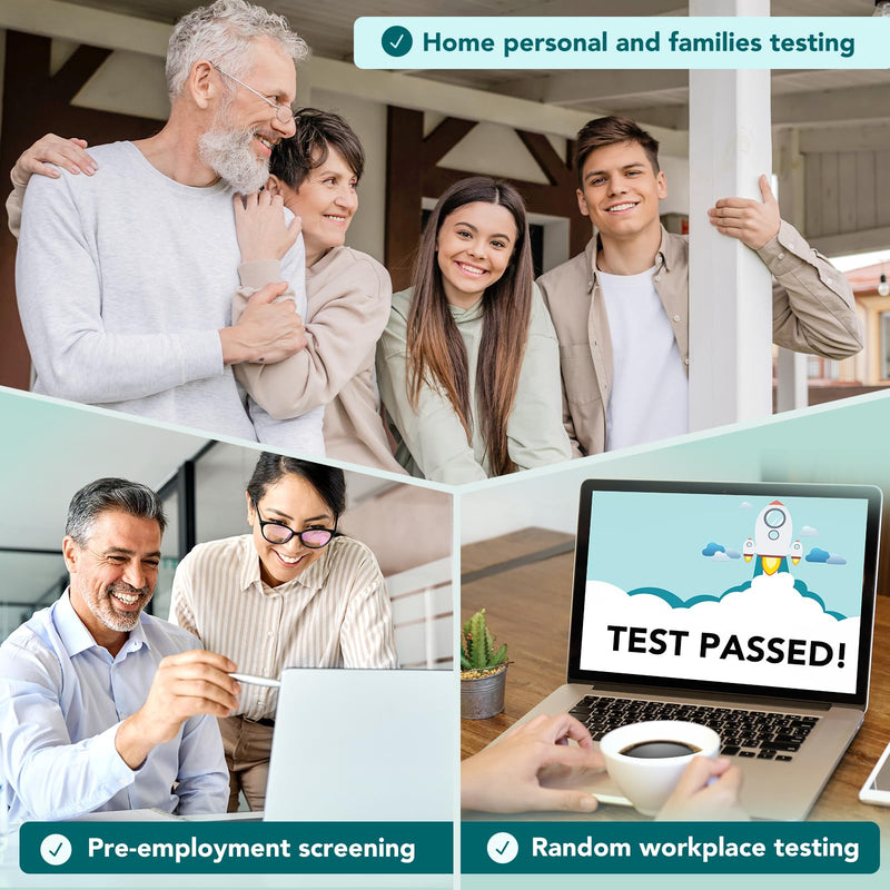 Easy@Home 5 Panel Urine Drug Test Kit [5 Pack] - THC/Marijuana, Cocaine, OPI/Opiates, AMP, BZO All Drugs Testing Strips in One Kit - at Home Use Screening Test with Results in 5 Mins #EDOAP-754 5 Count (Pack of 1) - BeesActive Australia