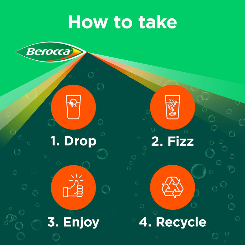 Berocca Boost Multivitamin Tablets Pack Of 20 | Caffeine Tablets With Guarana, Vitamin B12, Vitamin C And Magnesium, Helps Support Energy Release And Alertness