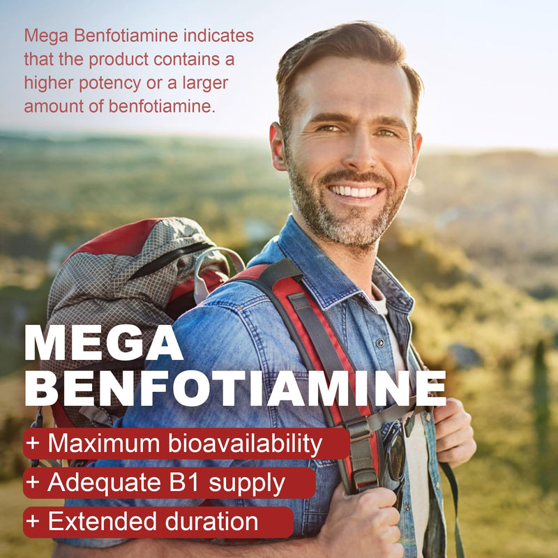 Vitamin B1 Benfotiamine Gummies 500mg – B1 B6 B12 Vitamins & Magnesium | Energy Metabolism, Healthy Nervous System | Chewable B Complex for Adults & Kids | Vegan, Sugar Free, 60 Ct 60 Count (Pack of 1)
