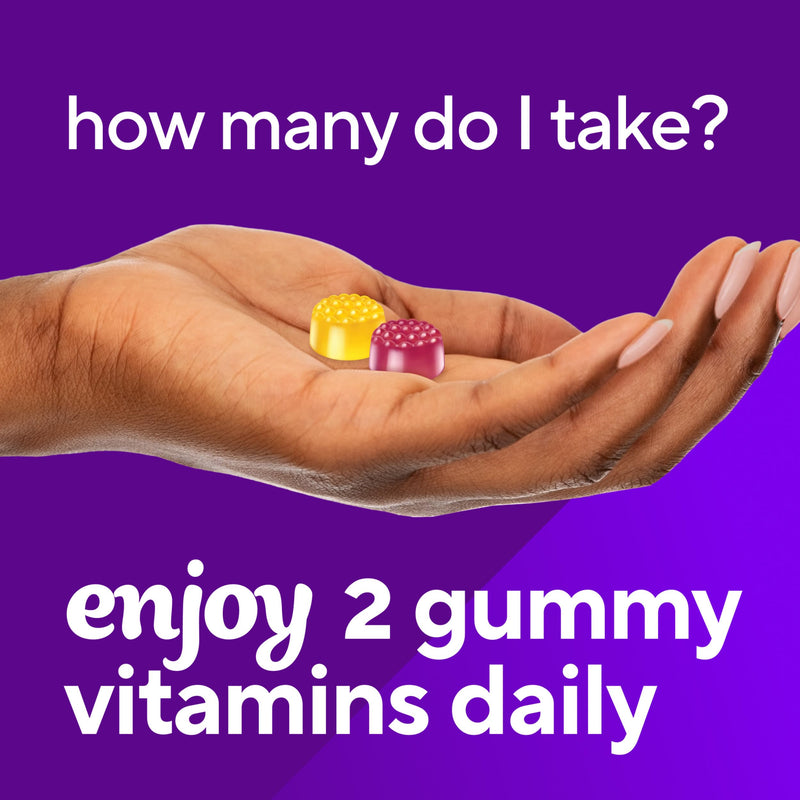 Vitafusion Multivitamin Gummies | 150 Multivites for Adult Men and Women | Vitamins A, C, D, E | Berry, Peach and Orange Flavors | Gluten and Dairy-Free Supplement
