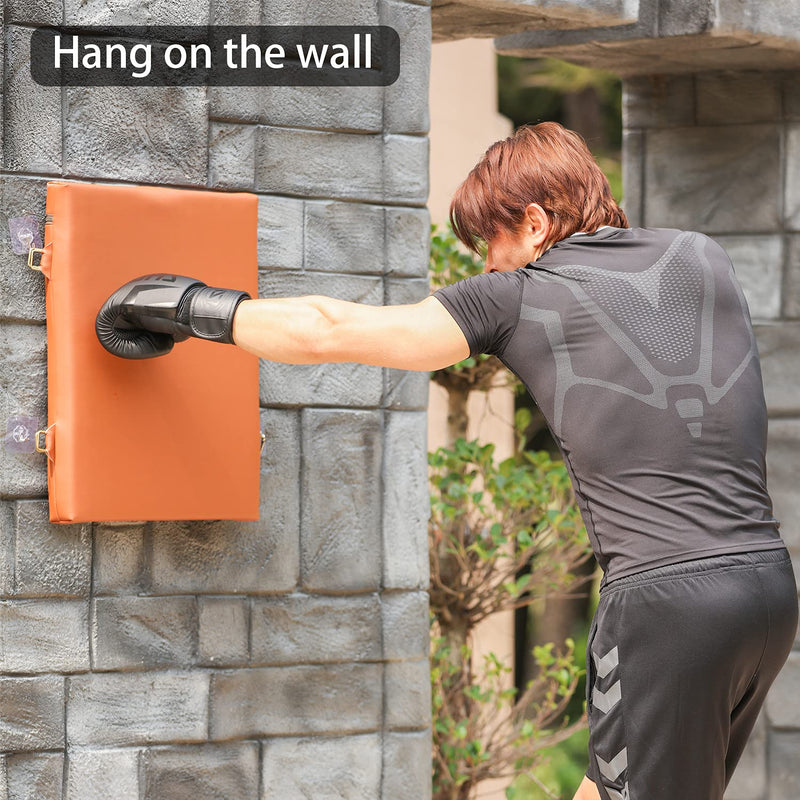 INNOLIFE Wall Boxing Pads 2-in-1 Wall Punching Pad Portable Tree Punch Target for Martial Arts Training 16.9" Punching Pad