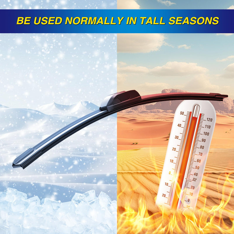 5 PLUS® Windshield Wiper Blades Replacement for 2023-2018 Jeep Compass Windshield Wipers (Pack of 3), Automotive Replacement Windshield Wiper Blades For My Car Water Repellent-24"/18"/10" 24"+18"+10AP(HOOK)