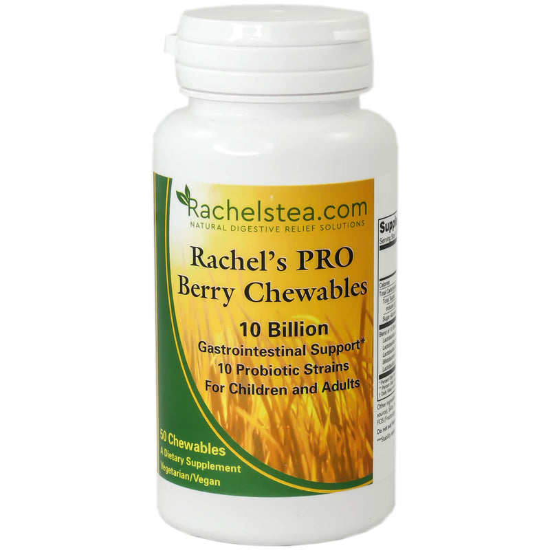 Rachel’s Pro Berry Chewables 10 Billion strains, gastrointestinal, Children and Adult 50 chewables Great Taste