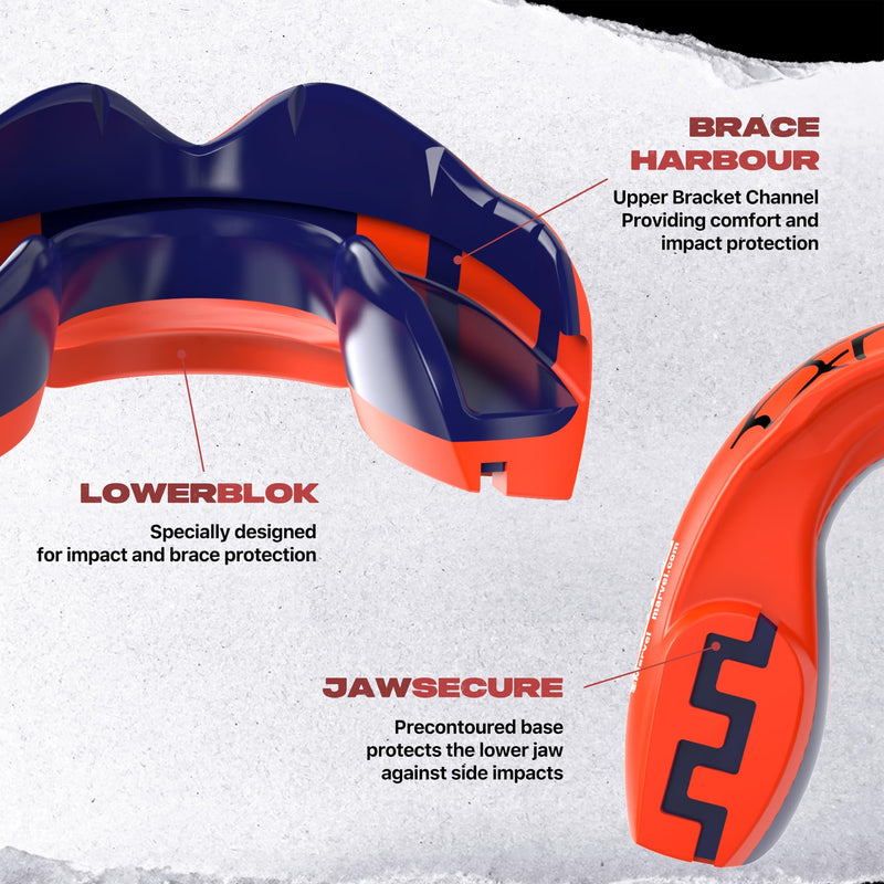 Marvel Spider-Man Sports Mouthguard for Braces, One Size Remouldable Gum Shield with Case for Boxing, MMA, Rugby, Martial Arts, Judo and All Contact Sports