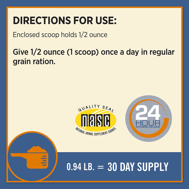 Farnam MaxFlex XR Extended Release Joint Supplement for Horses, Provides a continuous supply of joint health ingredients for 24 hours, 0.9375 pound, 30 Day Supply - BeesActive Australia