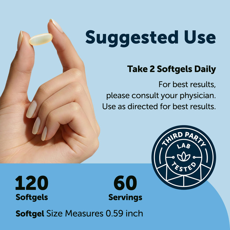 Micro Ingredients Supreme Omega-3 Fish Oil w/Ultra High EPA & DHA, Burpless Softgels | rTG Omega-3 with Vitamin D3 | Wild-Caught Cold Deep-Sea Fish | Lemon Flavor, Easy to Swallow, 120ct 120 Count (Pack of 1)