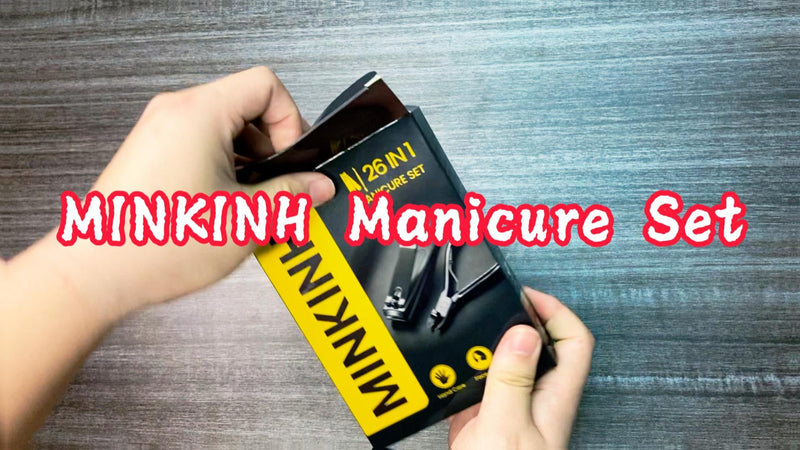 MINKINH Manicure Set Professional Nail Clipper Kit-26 Pieces,Brown Brown