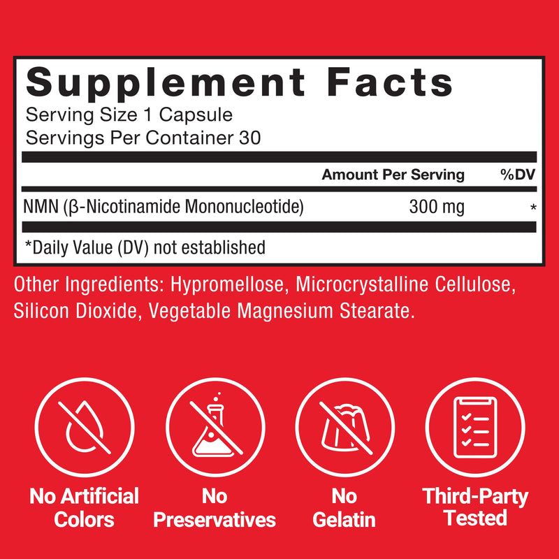 Force Factor NMN Supplement, Nicotinamide Mononucleotide | Support Healthy Aging & Energy Metabolism, Boosts NAD+ Levels, No Gelatin, Non-GMO, 30 Vegetable Capsules