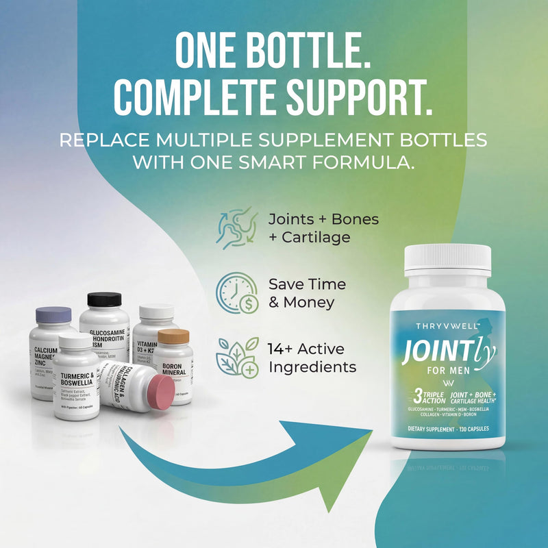 Joint Supplements for Men 14-in-1 Glucosamine MSM Turmeric Calcium Boron | Lab-tested 14-ingredient formula to support Joint, Bone and Cartilage Health for MEN and WOMEN | HSA Eligible | FSA Eligible