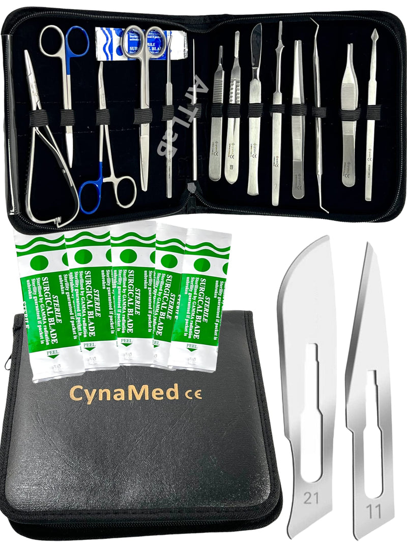 New Premium Stainless Steel Biology Lab/Anatomy/Medical Student Dissection Kit Set - Scalpel Knife Handle,Blades, Forceps, Scissors and Tweezers- Medical Students and Veterinary (Set of 30 Each) SET OF 30 EACH