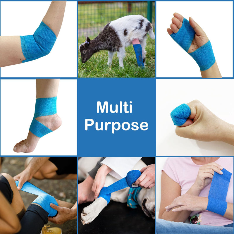 36 PCS Self Adhesive Bandage Wrap 2" X 5 Yards Elastic Cohesive Bandage Wrap Bandage Wrap Rolls Elastic Self-Adherent Tape for Stretch Athletic, Sports, Wrist, Ankle Multicolor - BeesActive Australia