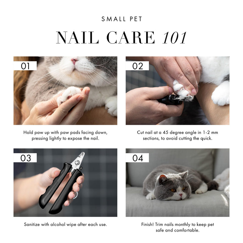 Tweezerman Dog & Cat Pet Nail Clippers, Manual Professional Nail Trimmer for Small Pets