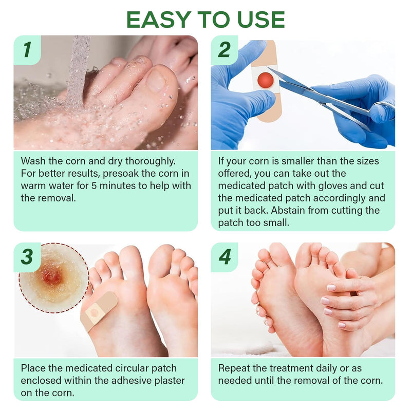 SupreH Corn Removers for Toes Feet Bandages: Corn Cushions and Small Callus Removal with 40% Salicylic Acid Long Adhesive - for Adult Seniors Nurses Hikers Athletes Men Women Pads 22 24 Pads - BeesActive Australia