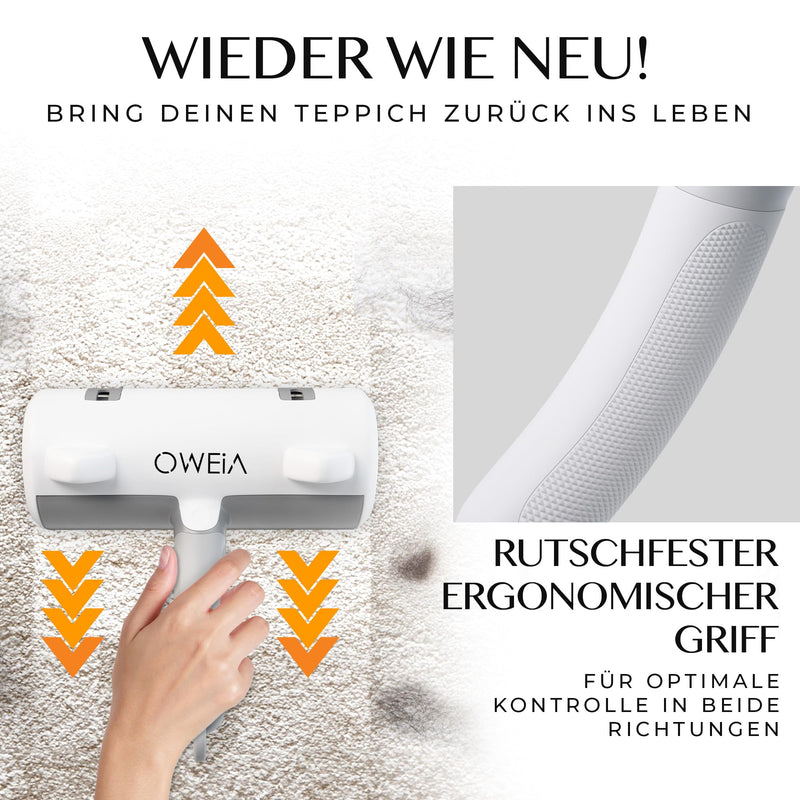 OWEiA Pet Hair Remover Lint Roller, Lint Roller for Dog Hair and Cat Hair Reusable, Lint Brush for Pet Hair, for Sofa, Bed, Carpet, Scratching Post (White) White - BeesActive Australia