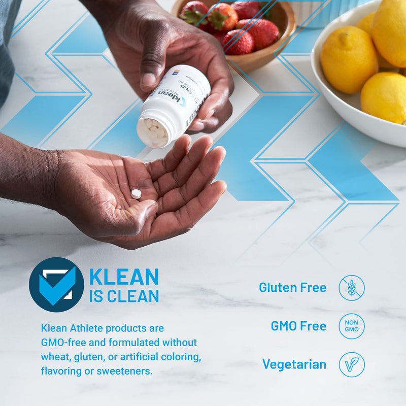 Klean Athlete Klean-D, 100 Tablets | 25 mcg (1,000 IU) Vitamin D3 to Support Immune Health, Musculoskeletal Strength and Physical Performance*