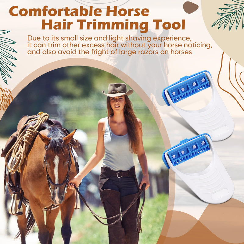 6 Pcs Horse Clippers Horse Grooming Razor Disposable Grooming Razor Fit for Horse Dog, White - BeesActive Australia