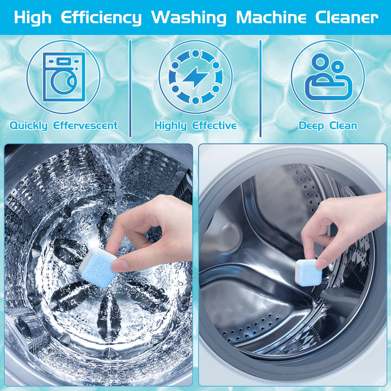 Washing Machine Cleaner Descaler 32 Tablets, Deep Cleaner Tablets for HE Front Load and Top Load Washers, Suitable for All Washer Machines - BeesActive Australia