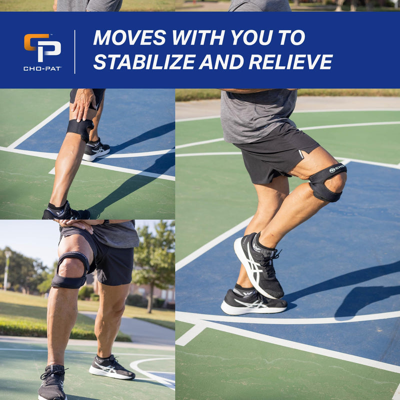 Cho-Pat Dual Action Lite, Adjustable & Lightweight Knee Support Strap for Tendonitis, Meniscus Tears, and Pain Relief, Small/Medium - BeesActive Australia