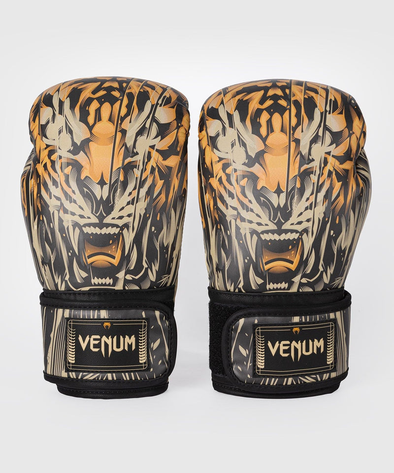 Venum Tiger Boxing Gloves Black/Neon Orange 10 oz - BeesActive Australia