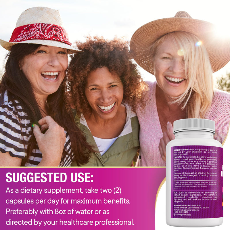 NEW AGE Collagen Pills Biotin Keratin Saw Palmetto Hyaluronic Acid - Hair Skin and Nails Vitamins and DHT Blocker with Vitamin E Folic Acid Pumpkin Seed MSM- 90 Count 90 Count (Pack of 1)