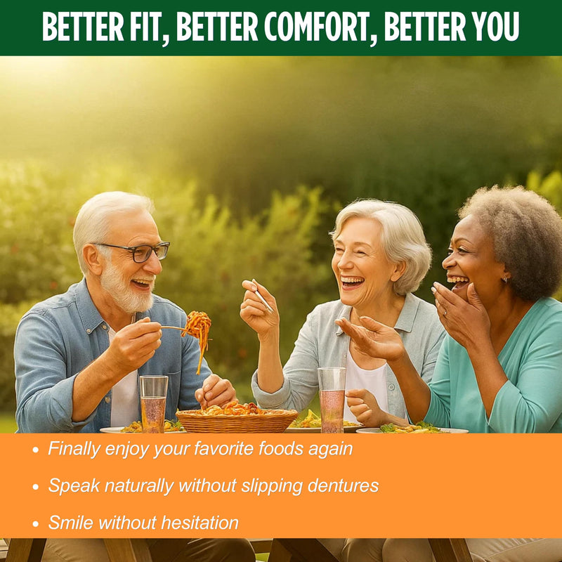 E&E Fast Set Pro Denture Soft Reline Kit for Upper and Lower Dentures