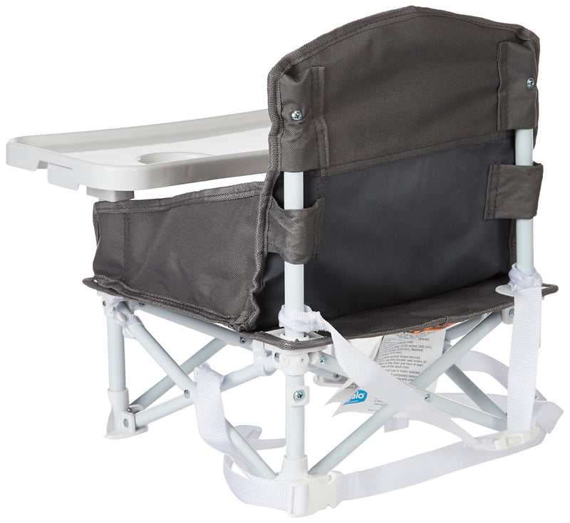 Regalo My Chair 2-in-1 Portable Travel Booster Seat & Activity Chair, Bonus Kit includes, Oversized Removable Tray with Cup Holder, Gray 1 Count (Pack of 1) - BeesActive Australia