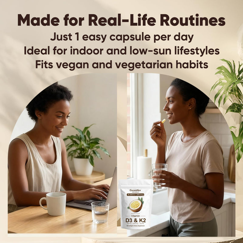 Naturals D3 K2, Essentials Vitamin D3 K2, Vitamin D3 K2 10000 IU+ K2 200 mcg MK-7, Coconut Oil, Extra Strength, Bone & Immune Support, 180 Softgels 1