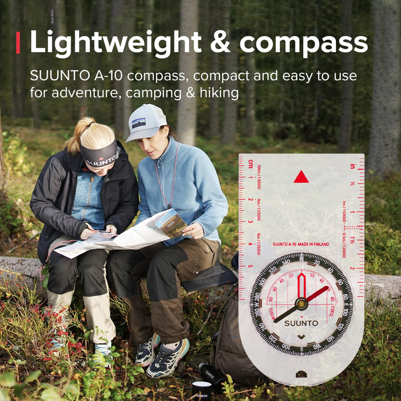 SUUNTO A-30 Compass: Compact, hiking compass with luminous markings in low light Northern Hemisphere Metric - BeesActive Australia