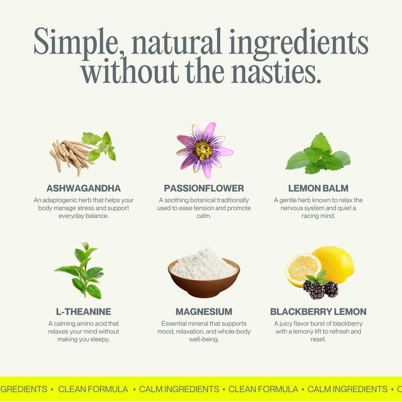 PROXY Just Chill Calm Gummies with Ashwagandha Magnesium, 30 Count | With ashwagandha, magnesium, L-theanine, lemon balm & passionflower for daily calm, stress, relaxation and mood support