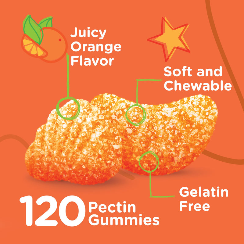 Viteey Kids Vitamin C Gummies - Tasty Chewable Orange Flavored | Immune Support for Kids, Toddlers, & Teens - Vegan, Gelatin Free, Gluten Free, GMO Free Immunity Gummy-120 Count 120 Count (Pack of 1)