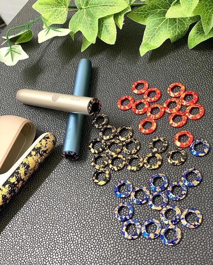 Compatible IQOS Irma Ring Set 3 Piece Set Black, Red, Blue Gold Gradient (Compatible) -  Australia