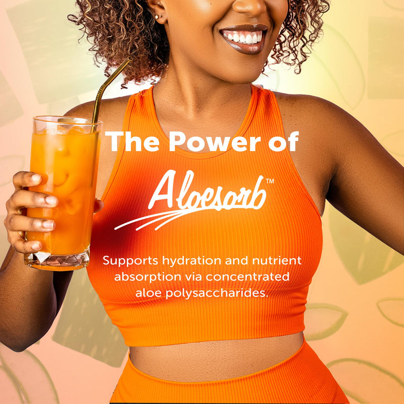 Lily of the Desert EcoDrink Nutrient Support Hydration Packets, Peach Mango – Naturally Sweetened Multivitamin Electrolyte Mix with Aloe, 24 Stick Packs/Box, 0.25 Oz Ea 24 Count (6 Ounce)