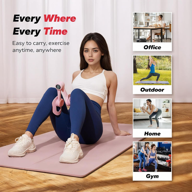 Smart Thigh Master | Adjustable Pelvic Floor Exercise Devices for Women and Men with Auto-Counter Display | Inner Thigh Exerciser for Women, Kegel Trainer for Butt, Arm & Leg Workouts - BeesActive Australia