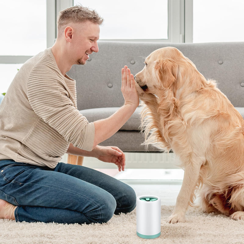 Paw Cleaner for Dogs, Removable Dog Paw Cleaner, Portable Dog Paw Cleaner, Portable Dog Paw Care with Soft Silicone Bristles Works for All Dog Sizes (Green) Green - BeesActive Australia
