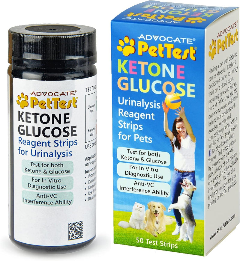 Pet Urine Test Strips Ketone Glucose Strips for Dogs and Cats Urinalysis (50 Strips) Monitoring and Avoid UTI by Advocate Pettest - BeesActive Australia