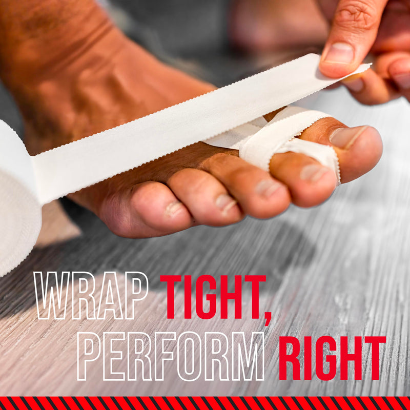 Ringside 1" Athletic Trainers Tape, Adhesive Cotton Kinesiology Tape for Combat Sports, for Men and Women, 1" x 30', White, 15 Rolls - BeesActive Australia