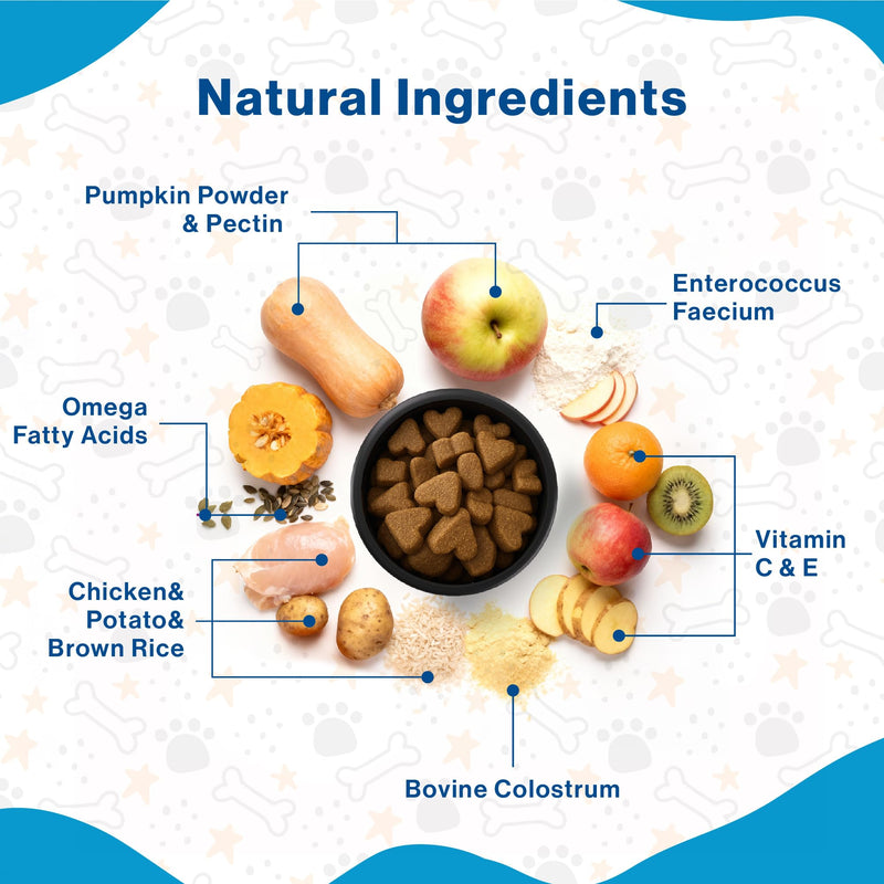 Anal Gland Treatment for Dogs - 90 Anal Gland Chews, Functional Digestive Fiber Treats, Gland Treatment for Dogs, Support Healthy Anal Gland, Bowel & Digestion Anal Gland Treatment