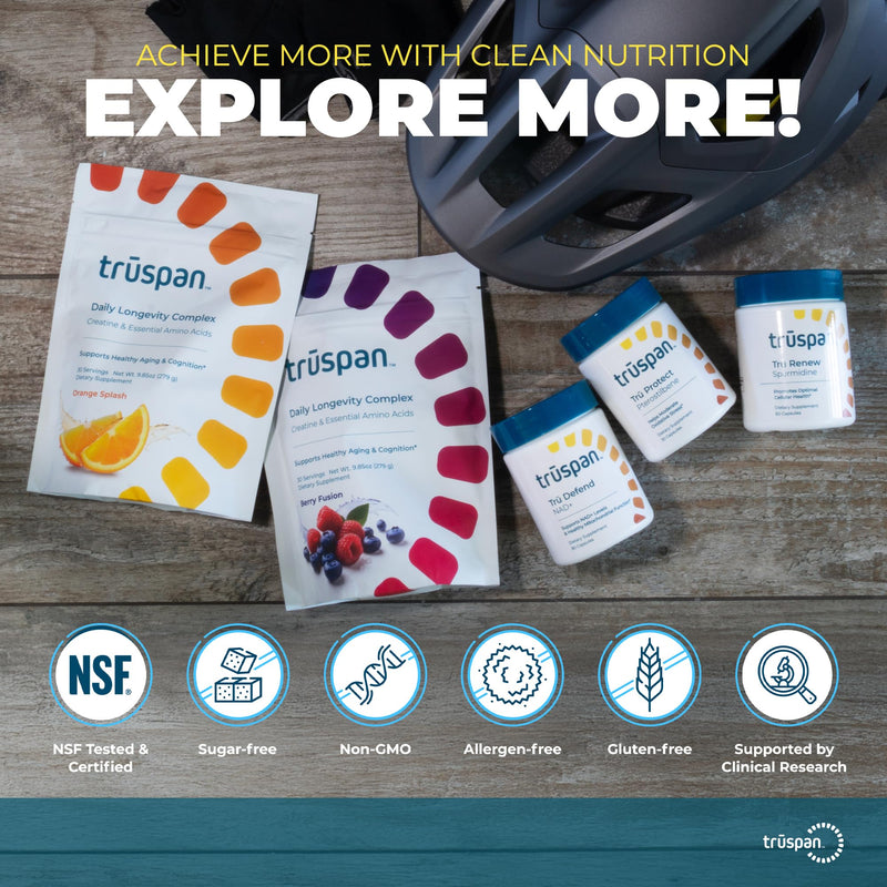 TruSpan NAD+ Supplement, Niacinamide 500mg Capsules for Men & Women, 80ct | Supports cellular energy, metabolism and healthy aging, with vitamins C D3 K2 and sea moss, clean formula, 40 day supply