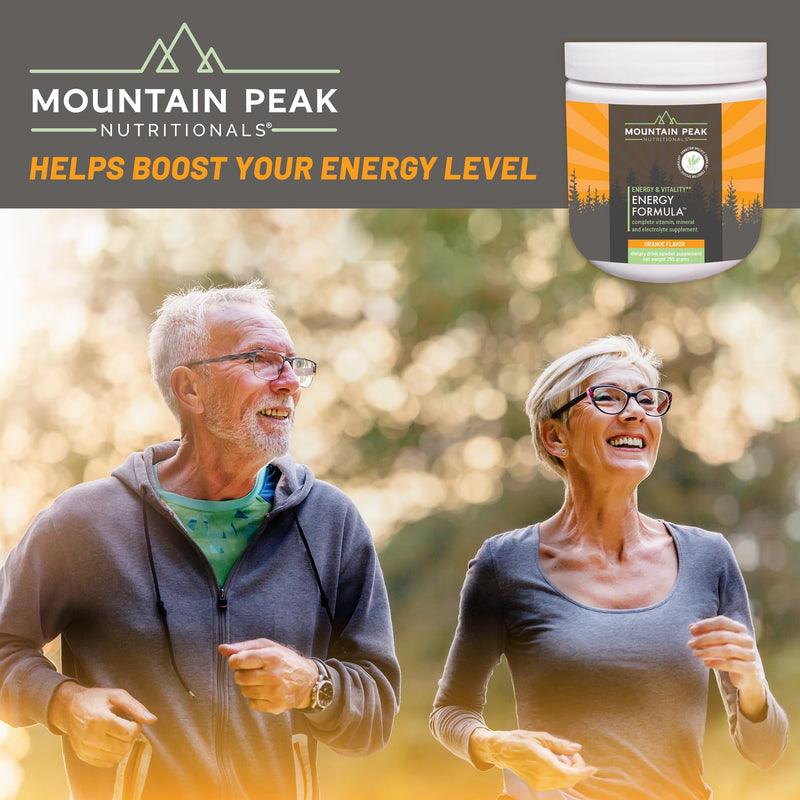Mountain Peak Nutritionals Energy Formula Multi-Mineral Powder Orange 255g | All-in-One Complete Nutrition with Vitamins, Minerals & Electrolytes; for Men & Women; Orange Flavor; 30 Servings, 255g 8.99 Ounce (Pack of 1)