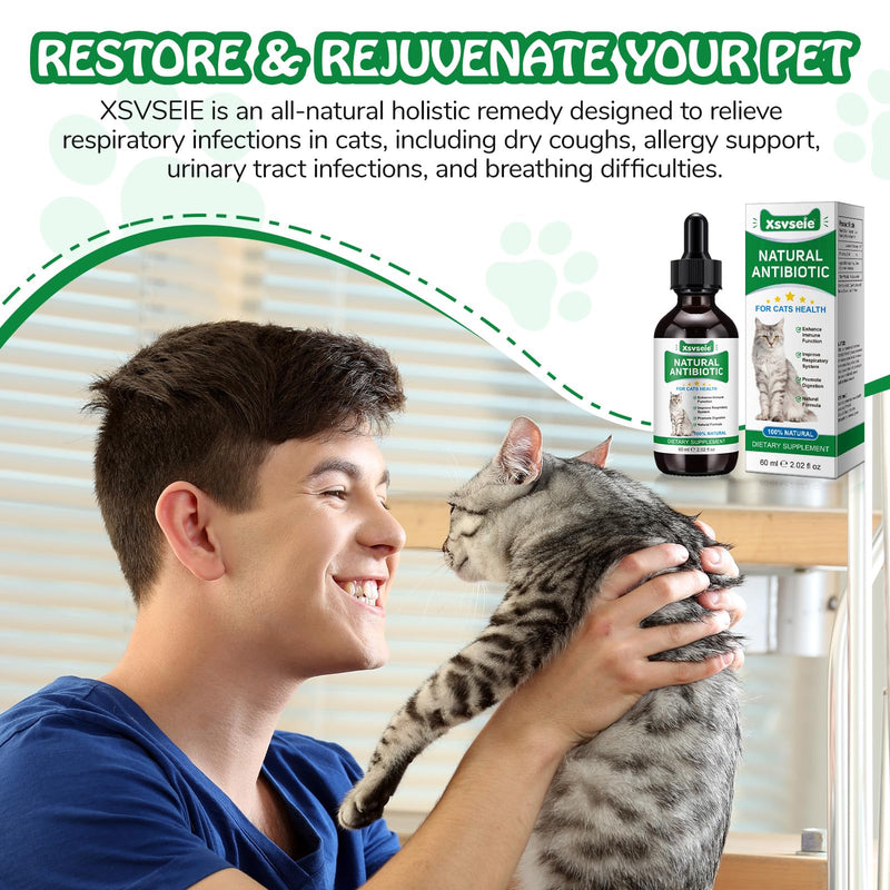 Natural Wellness Drops for Cats – Botanical Liquid Supplement with Prebiotics & Herbal Extracts | Supports Gut Flora, Skin & Coat Condition & Everyday Vitality | 60 ml