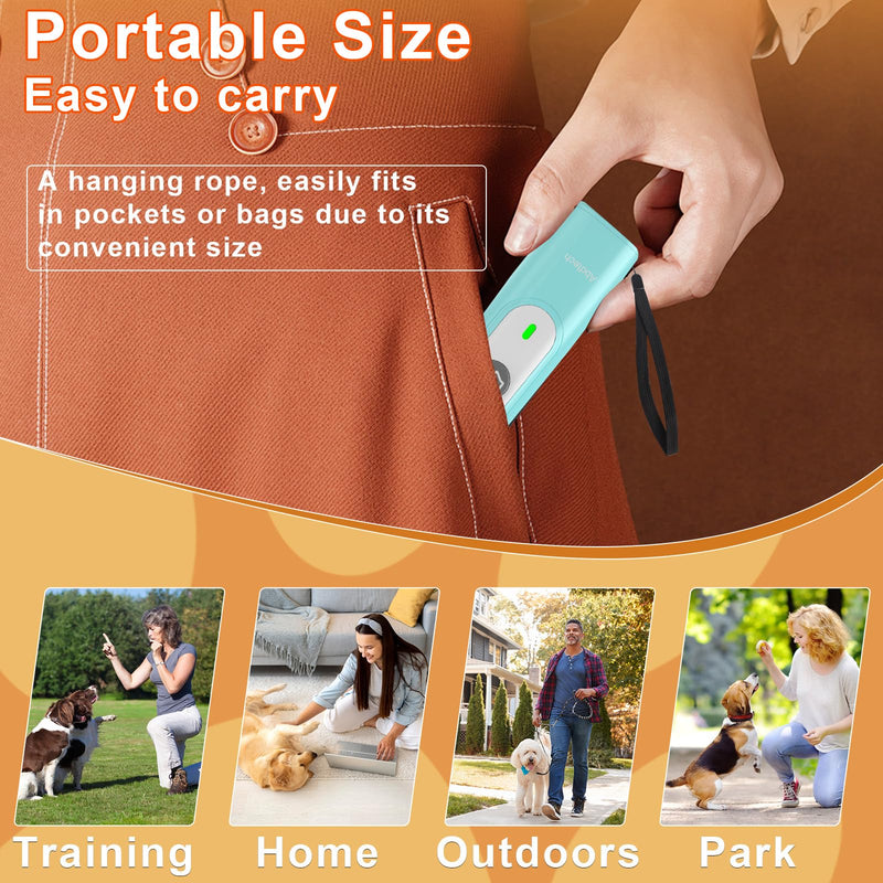 Anti Barking Device for Dogs - Dog Bark Deterrent Devices for Stopping Bad Dog Behavior - Ultrasonic Dog Bark Deterrent, Refuse to Shout and Slap - Best Anti Barking Device Rechargeable（Blue） Blue