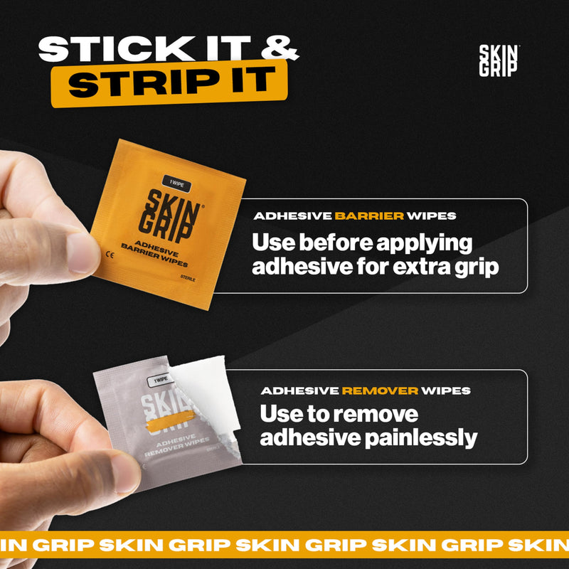 Skin Grip Adhesive Remover Wipes - 50 Ct | Medical Adhesive Remover for Skin | Dexcom Patch Removal | Skin-Friendly Adhesive Removal Wipes | Ostomy Adhesive Remover Wipes | CGMs & Sensor Cleanup