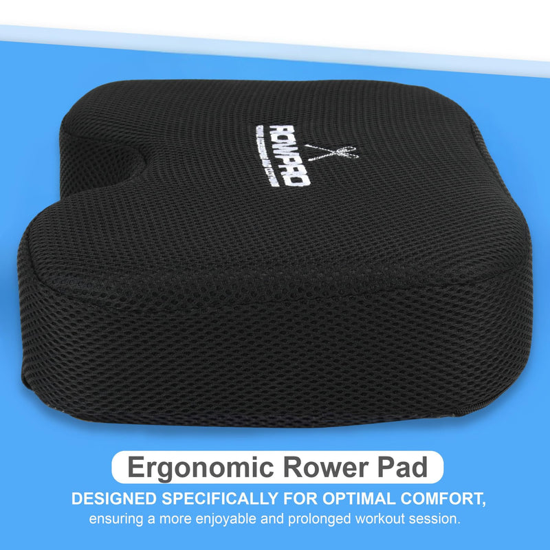 Memory Foam Rowing Machine Seat Cushion - Comfortable Seat Pad for Concept 2 - Ergonomic Concept 2 Rower Seat Cushion for Enhanced Support and Stability