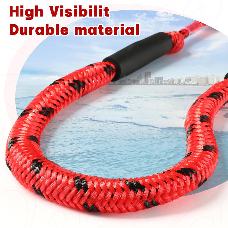 Bungee Dock Lines for Boats Boat Dock Bungee Ties Bungee Dock Line Mooring Rope Shock Bungee Docking Rope for Boat Kayak Jet Ski 4 Feet 4 Pack Red&Black Black and Red 1
