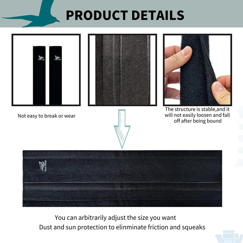 XIALUO Dock Line Chafe Guard 4 PCS 24 Inch Removable Suitable for 0.5''-2''Dock Rope Convenient and Efficient Protects Your Boat and Eliminates Boat Line Squeaking
