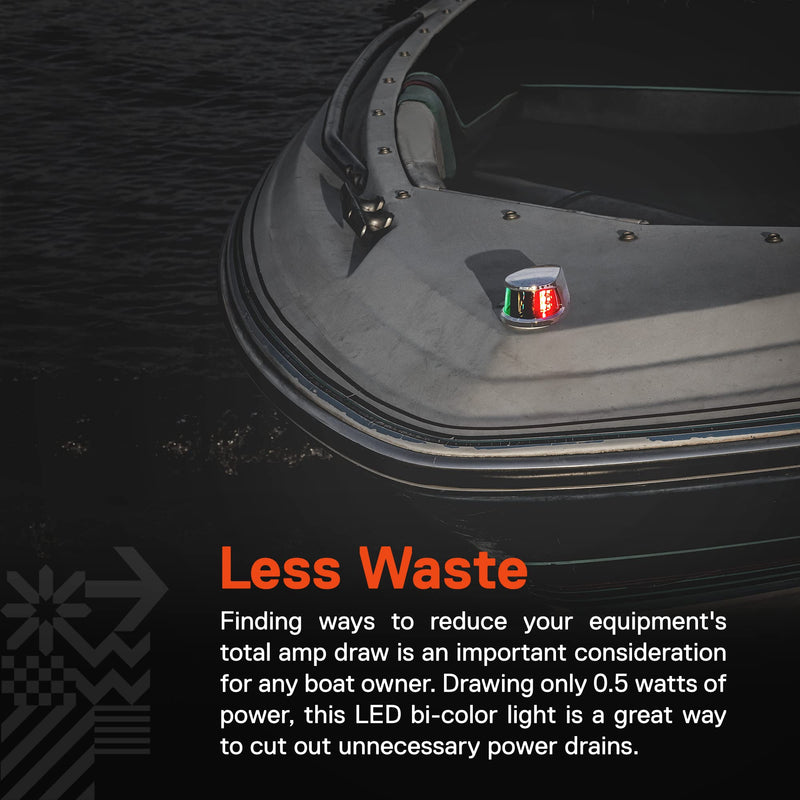 TRUE MODS Red Green LED Marine Navigation Bow Light [USCG ABYC A-16 2NM] [Waterproof] [Chrome & ABS] 2 Nautical Mile Visibility Bicolor Light for Pontoon Yacht Fishing Boat - BeesActive Australia