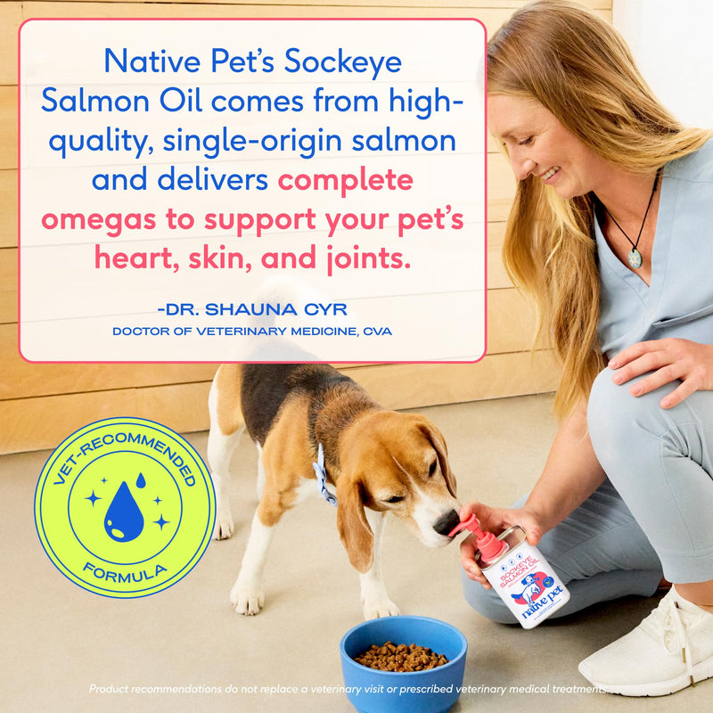 Native Pet Sockeye Salmon Oil for Dogs and Cats (8 Oz.) & Yak Chews (5 Small Chews) - All Natural Dental Sticks Made with Yak Cheese & Pure Omega-3 Fish Oil Promotes Healthy Skin & Shiny Coat
