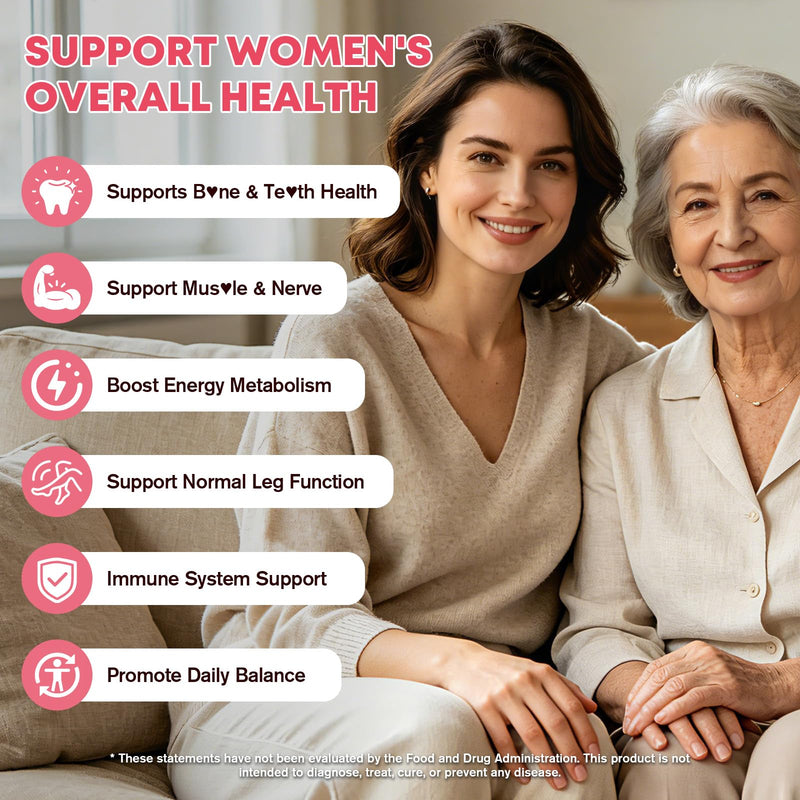 Calcium Gummies for Women，Calcium Citrate 1200 mg with Vitamin D3, K2, B12, Magnesium, Zinc & Boron, Immune Support, Calcium Supplement for Women, Vegan, Sugar-Free, 60 Count