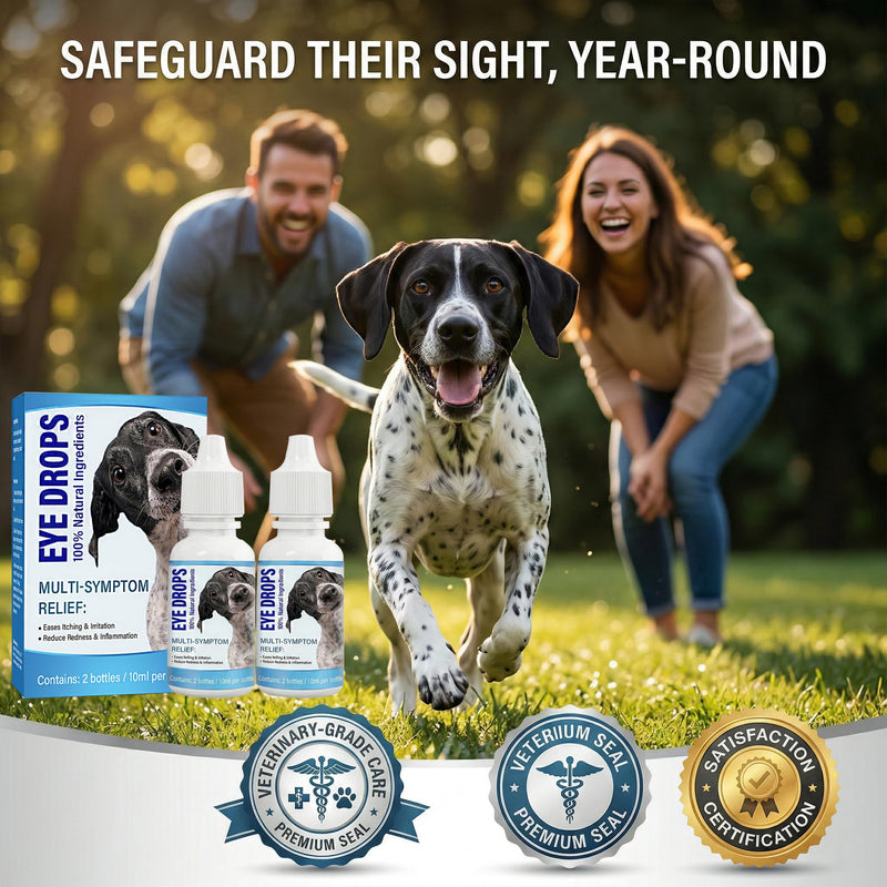 Dog Eye Drops for Infection 2Pack, Gentle Eye Drops for Dogs & Cats, Non-Irritating & Antiseptic Eye Drops to Remover Tear Stain for Pets 10 ml (Pack of 2)